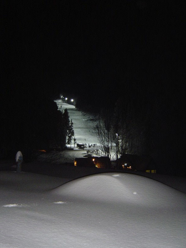 Abend - Ski - Fahren